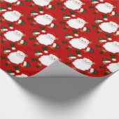 Geloof in Santa, RED-GIFT WRAPPING PAPER Cadeaupapier (Hoek)