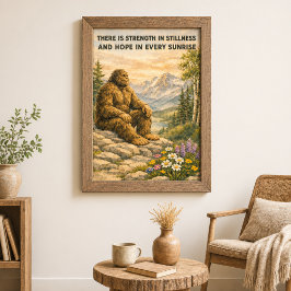 Geloof in Sasquatch Spirituele Kracht Citaat Poster