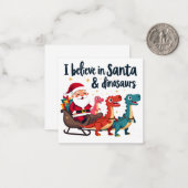 geloof in Sinterklaas en dinosauriërs (Sinterklaas Notitiekaartje (Voorkant / Achterkant in situ)
