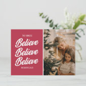 Geloof in Sinterklaas Foto Feestdagenkaart (Staand voorkant)