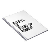 Geloof in stand-up comedy notitieboek (Rechterzijde)
