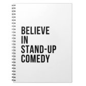 Geloof in stand-up comedy notitieboek (Voorkant)