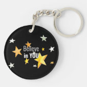 Geloof in u - Inspirerend acrylSleutelhanger Sleutelhanger (Achterkant)
