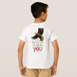 Geloof in u" Majestic Eagle ontwerp T-shirt