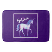 Geloof in unicorn in pasta Waterverven Badmat (Voorkant)