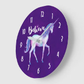 Geloof in unicorn in pasta Waterverven Grote Klok (Hoek)