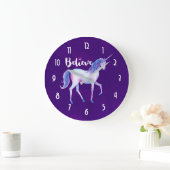 Geloof in unicorn in pasta Waterverven Grote Klok (Huis)