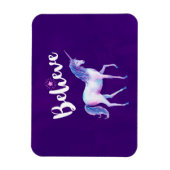 Geloof in unicorn in pasta Waterverven Magneet (Verticaal)