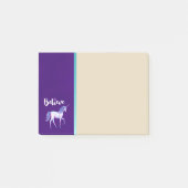 Geloof in unicorn in pasta Waterverven Post-it® Notes (Voorkant)