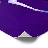 Geloof in unicorn in pasta Waterverven Poster (Hoek)