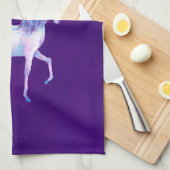 Geloof in unicorn in pasta Waterverven Theedoek (Quarter Fold)