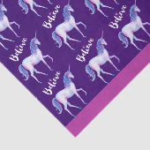 Geloof in unicorn in pasta Waterverven Tissuepapier (Detail)