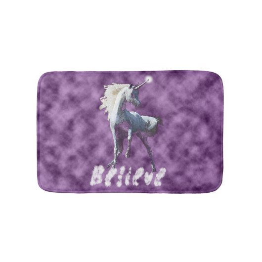 Geloof in Unicorns Bath Mat (Voorkant)