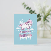 Geloof in Unicorns en Aliens Briefkaart (Staand voorkant)