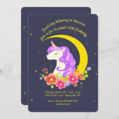 Geloof in Unicorns Invitation Kaart (Voorkant / Achterkant)