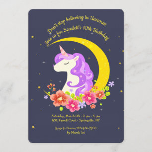 Geloof in Unicorns Invitation Kaart