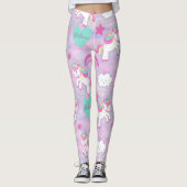 Geloof in Unicorns roze Leggings (Voorkant)