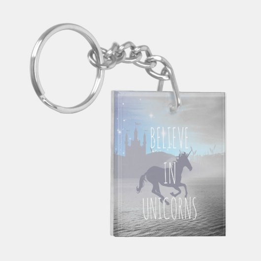 Geloof in Unicorns Sleutelhanger (Voorkant Links)