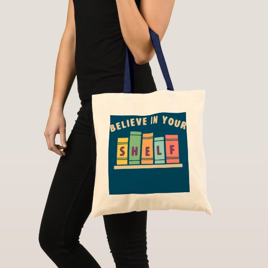 Geloof in uw boekenoverloop in uw boekhouder tote bag (Voorkant (product))