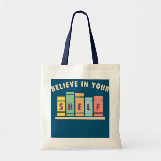 Geloof in uw boekenoverloop in uw boekhouder tote bag (Voorkant)