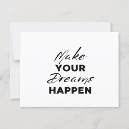 Geloof in uw droom Motivatie Poster Art Text Briefkaart