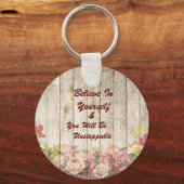 Geloof in uw eigen Button Sleutelhanger (Voorkant)