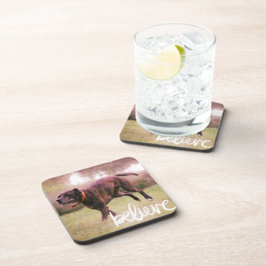 Geloof in uw eigen hond bier onderzetter (Rechterzijde)