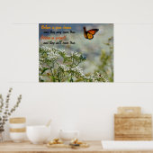 Geloof in uw eigen Motivatie Poster met vlinder (Keuken)