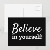 Geloof in uw eigen Motivatie prijsopgave voor insp Briefkaart (Voorkant / Achterkant)