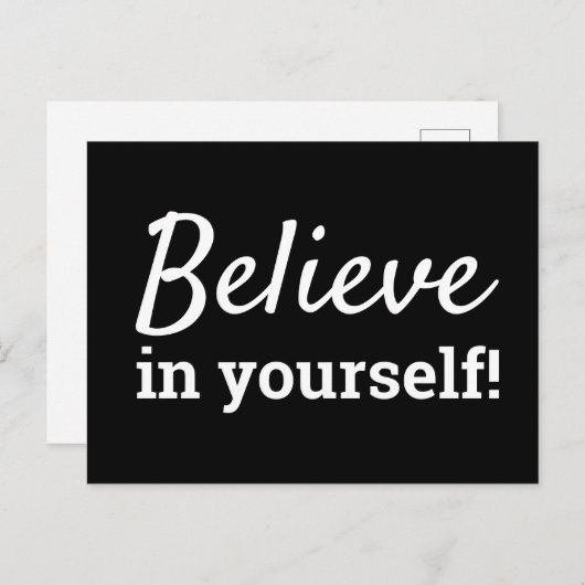 Geloof in uw eigen Motivatie prijsopgave voor insp Briefkaart (Voorkant / Achterkant)