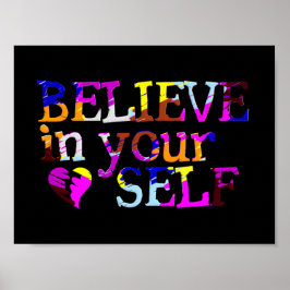 Geloof in uw eigen portefeuille poster
