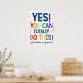 Geloof in uw eigen Poster voor regenboogklaslokaal (Keuken)