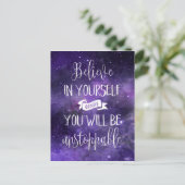 Geloof in uw eigen prijsopgave briefkaart (Staand voorkant)