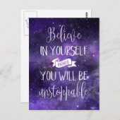 Geloof in uw eigen prijsopgave briefkaart (Voorkant / Achterkant)