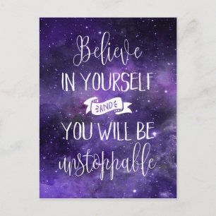 Geloof in uw eigen prijsopgave briefkaart