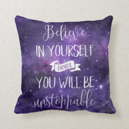 Geloof in uw eigen prijsopgave kussen