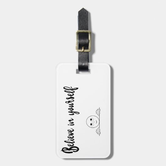 Geloof in uw eigen tekst en Afbeelding Bagagelabel (Voorkant verticaal)