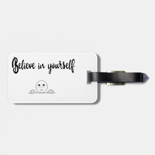 Geloof in uw eigen tekst en Afbeelding Bagagelabel (Achterkant horizontaal)