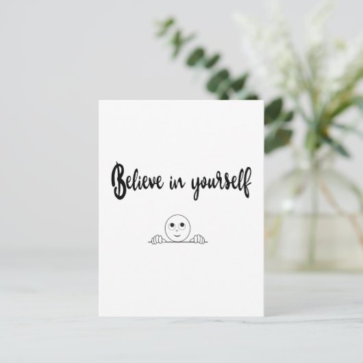 Geloof in uw eigen tekst en Afbeelding Briefkaart (Staand voorkant)