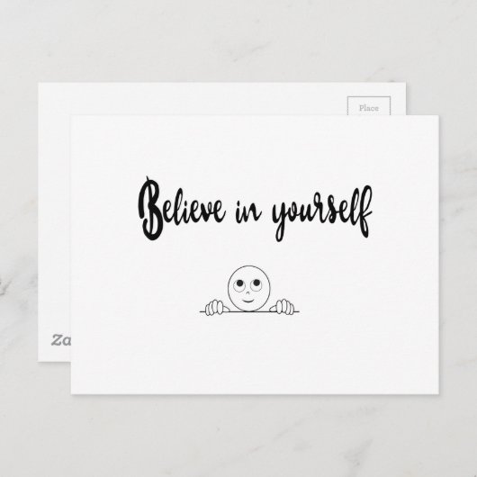 Geloof in uw eigen tekst en Afbeelding Briefkaart (Voorkant / Achterkant)