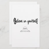 Geloof in uw eigen tekst en Afbeelding Briefpapier (Voorkant / Achterkant)