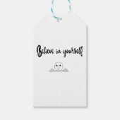 Geloof in uw eigen tekst en Afbeelding Cadeaulabel (Voorkant)