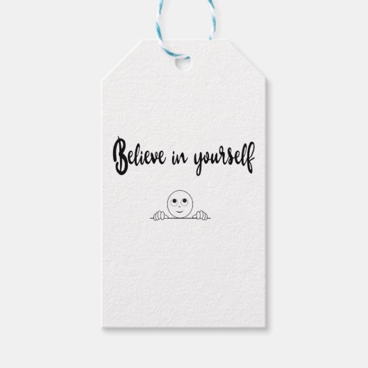 Geloof in uw eigen tekst en Afbeelding Cadeaulabel (Voorkant)