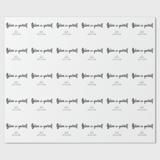 Geloof in uw eigen tekst en Afbeelding Cadeaupapier (Vlak)