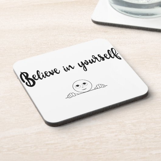 Geloof in uw eigen tekst en Afbeelding Onderzetter (Linkerzijde)