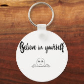 Geloof in uw eigen tekst en Afbeelding Sleutelhanger (Voorkant)