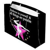 GELOOF IN UW GYMNASTISCHE DOELEN EN DREAMS LARGE CADEAUTASJE (Achterkant Gekanteld)