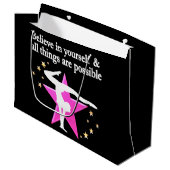 GELOOF IN UW GYMNASTISCHE DOELEN EN DREAMS LARGE CADEAUTASJE (Voorkant Gekanteld)