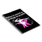 GELOOF IN UW GYMNASTISCHE DOELEN EN DREAMS NOTITIEBOEK (Rechterzijde)