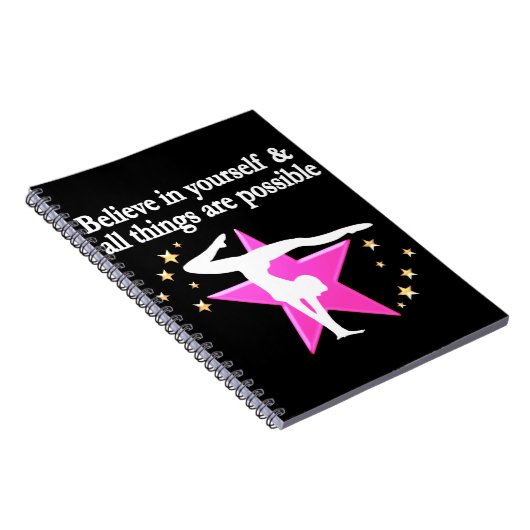 GELOOF IN UW GYMNASTISCHE DOELEN EN DREAMS NOTITIEBOEK (Rechterzijde)